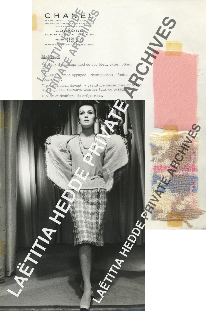 Chanel model 56 presentation, year 1969