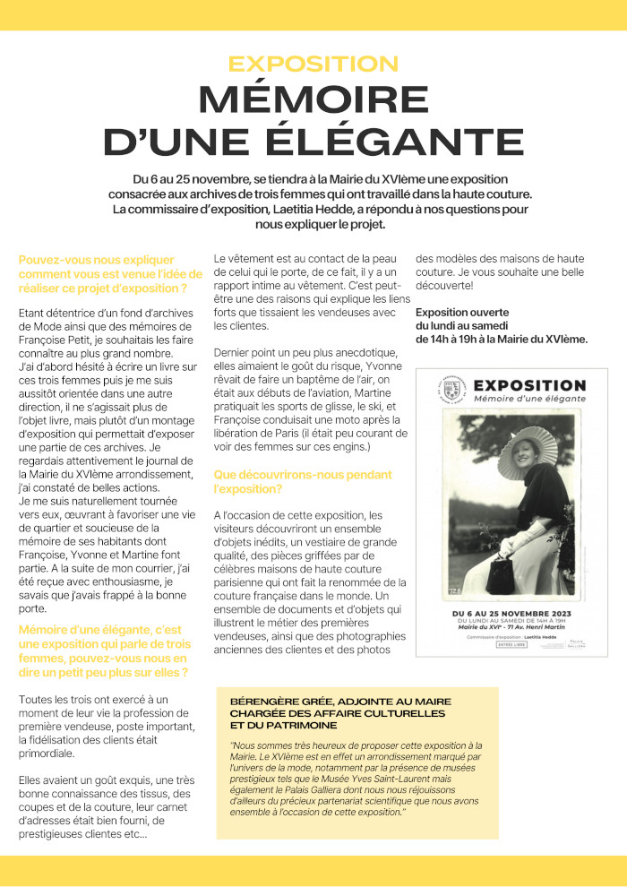 Article de la Mairie du 16ème