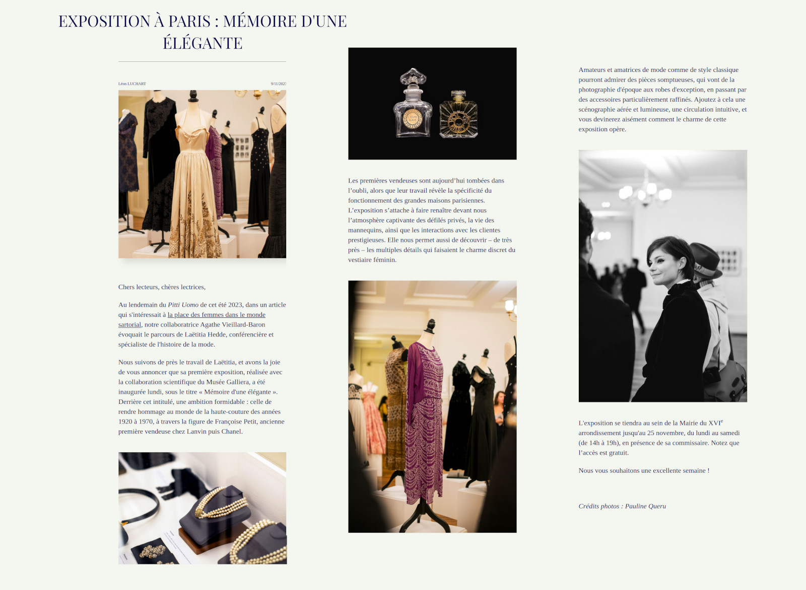 Article de Carnets du Luxe